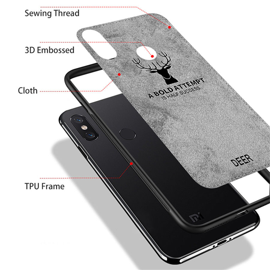 Bakeeytrade-Deer-Shockproof-Cloth--Soft-TPU-Back-Cover-Protective-Case-for-Xiaomi-Mi-A2-Mi-6X-Mi6X-1373868-9