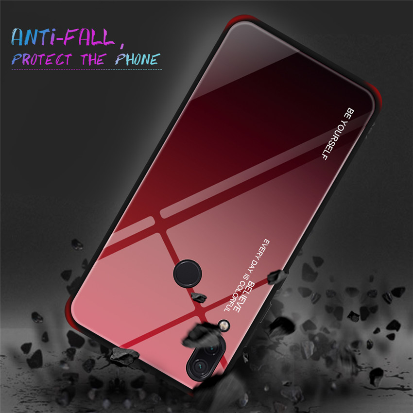 Bakeeytrade-Gradient-Color-Tempered-Glass--Soft-TPU-Back-Cover-Protective-Case-for-Xiaomi-Redmi-Note-1439367-5