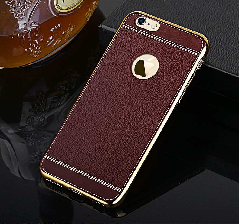 Bakeeytrade-Litchi-Grain-Plating-TPU-Silicone-Ultra-Thin-Cover-Case-for-iPhone-6Plus--6sPlus-55-Inch-1155345-11