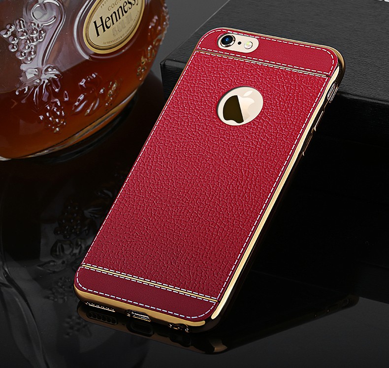 Bakeeytrade-Litchi-Grain-Plating-TPU-Silicone-Ultra-Thin-Cover-Case-for-iPhone-6Plus--6sPlus-55-Inch-1155345-12