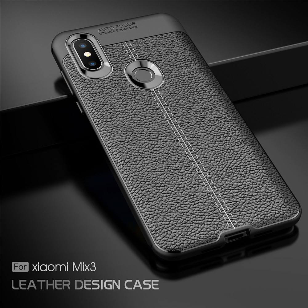 Bakeeytrade-Litchi-Pattern-Shockproof-Soft-TPU-Back-Cover-Protective-Case-for-Xiaomi-Mi-Mix-3-Non-or-1483858-8