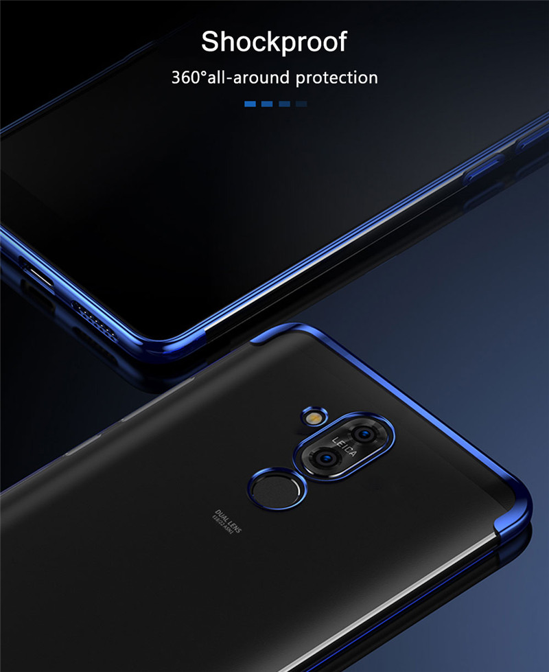 Bakeeytrade-Transparent-Plating-Shockproof-Back-Cover-Protective-Case-for-Huawei-Mate-20-Lite-1366644-3