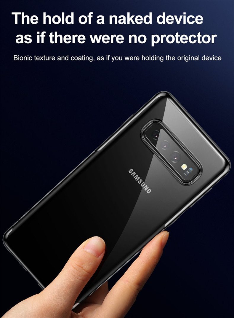 Baseus-Plating-Transparent-Shockproof-Soft-TPU-Back-Cover-Protective-Case-for-Samsung-Galaxy-S10-1457856-3