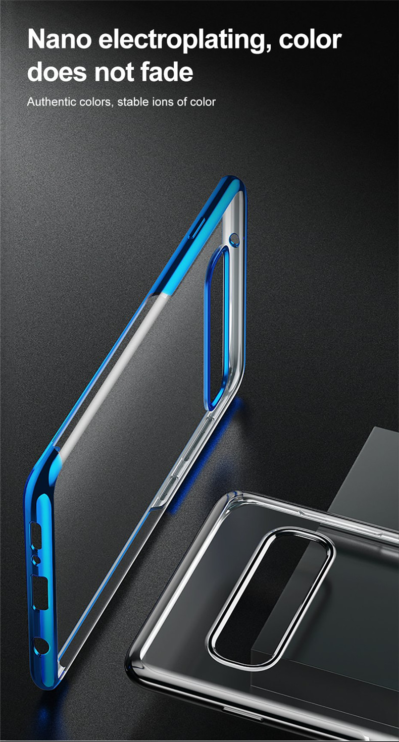 Baseus-Plating-Transparent-Shockproof-Soft-TPU-Back-Cover-Protective-Case-for-Samsung-Galaxy-S10-1457856-4