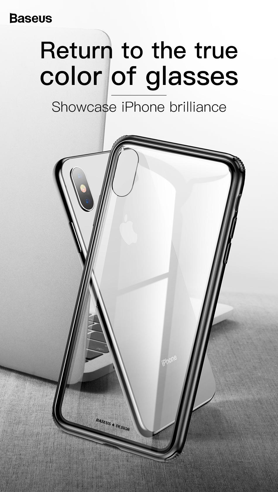 Baseus-Protective-Case-For-iPhone-XS-Clear-Scratch-Resistant-Tempered-Glass-Back-CoverSoft-TPU-Frame-1357558-1