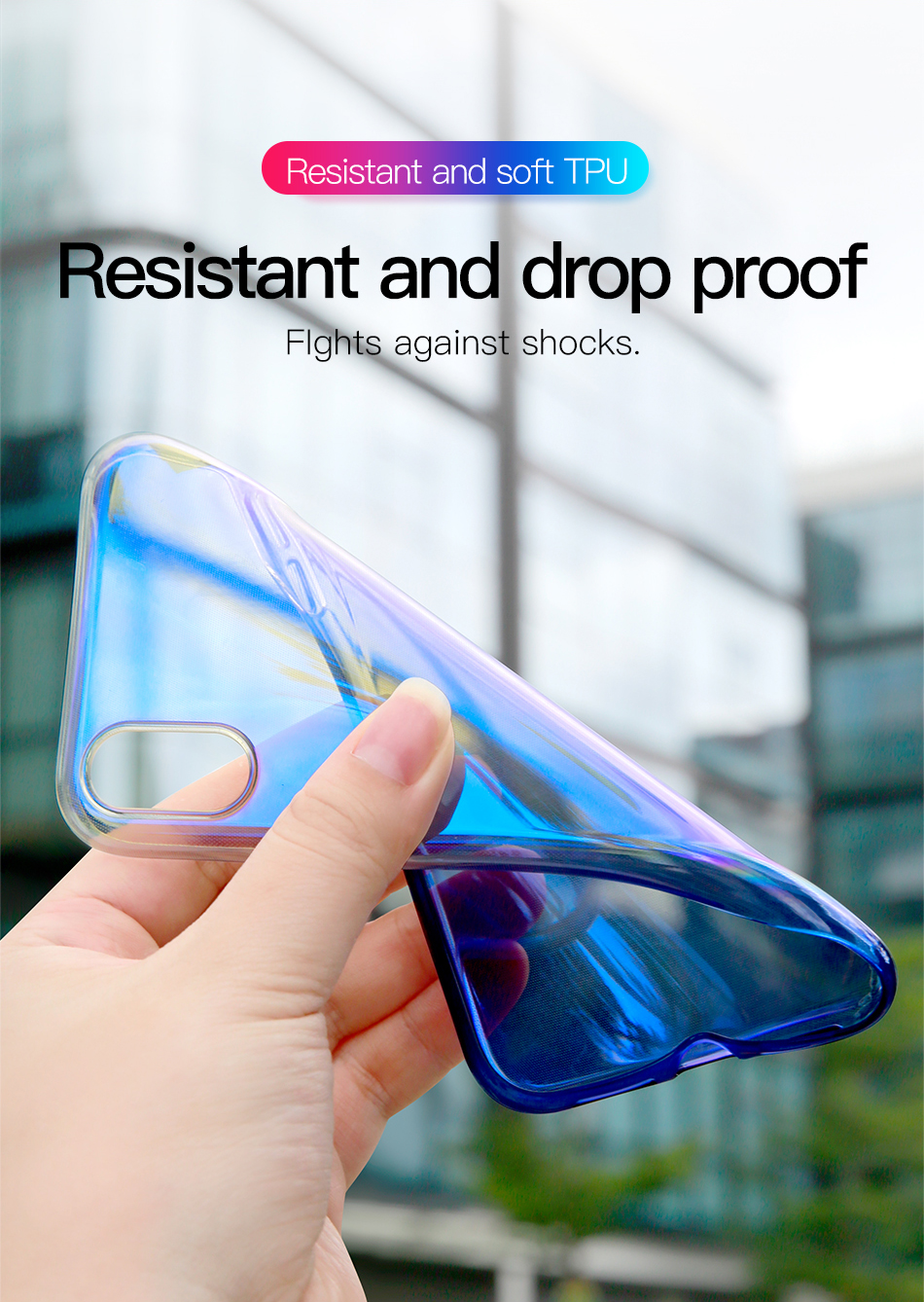 Baseus-Protective-Case-For-iPhone-XS-Gradient-Glow-Shockproof-Soft-TPU-Back-Cover-1371010-6