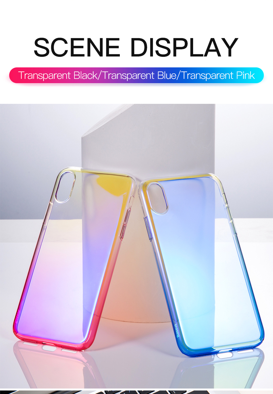 Baseus-Protective-Case-For-iPhone-XS-Gradient-Glow-Shockproof-Soft-TPU-Back-Cover-1371010-9