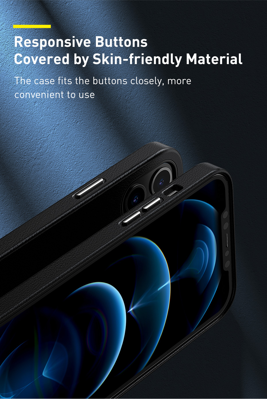 Baseus-for-iPhone-12-Mini-Case-Magnetic-Anti-Fingerprint-Shockproof-PU-Leather-Protective-Case-Back--1770978-8