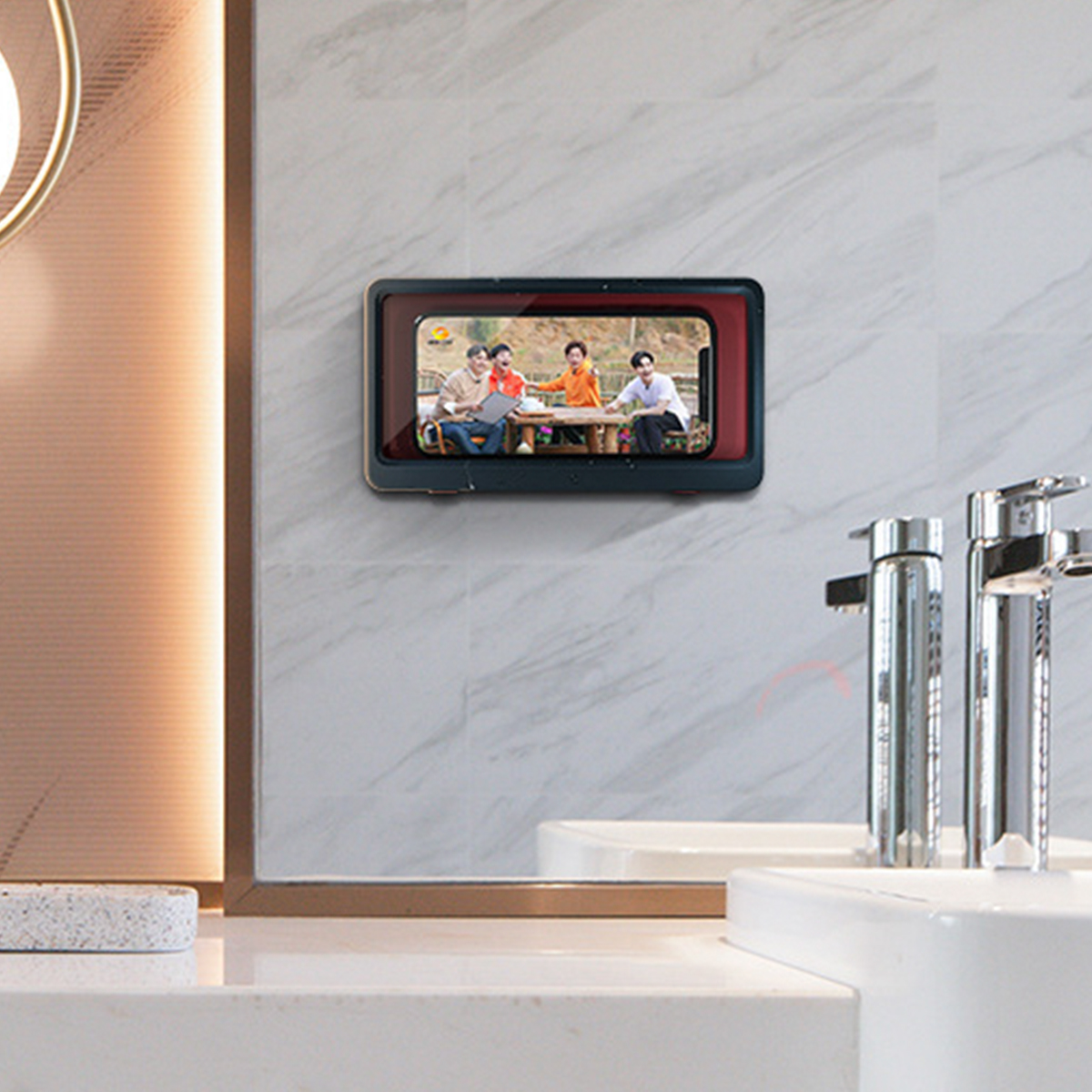 Bathroom-Waterproof-Touch-Screen-Mobile-Cell-Phone-Holder-Case-Wall-Mount-Storage-Box-Under-68-inche-1750862-11