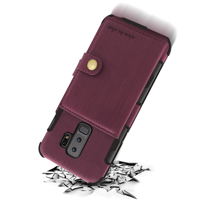 Brushed-Finish-Vintage-Wallet-Card-Slots-Protective-Case-For-Samsung-Galaxy-S9S9-Plus-1278389-2