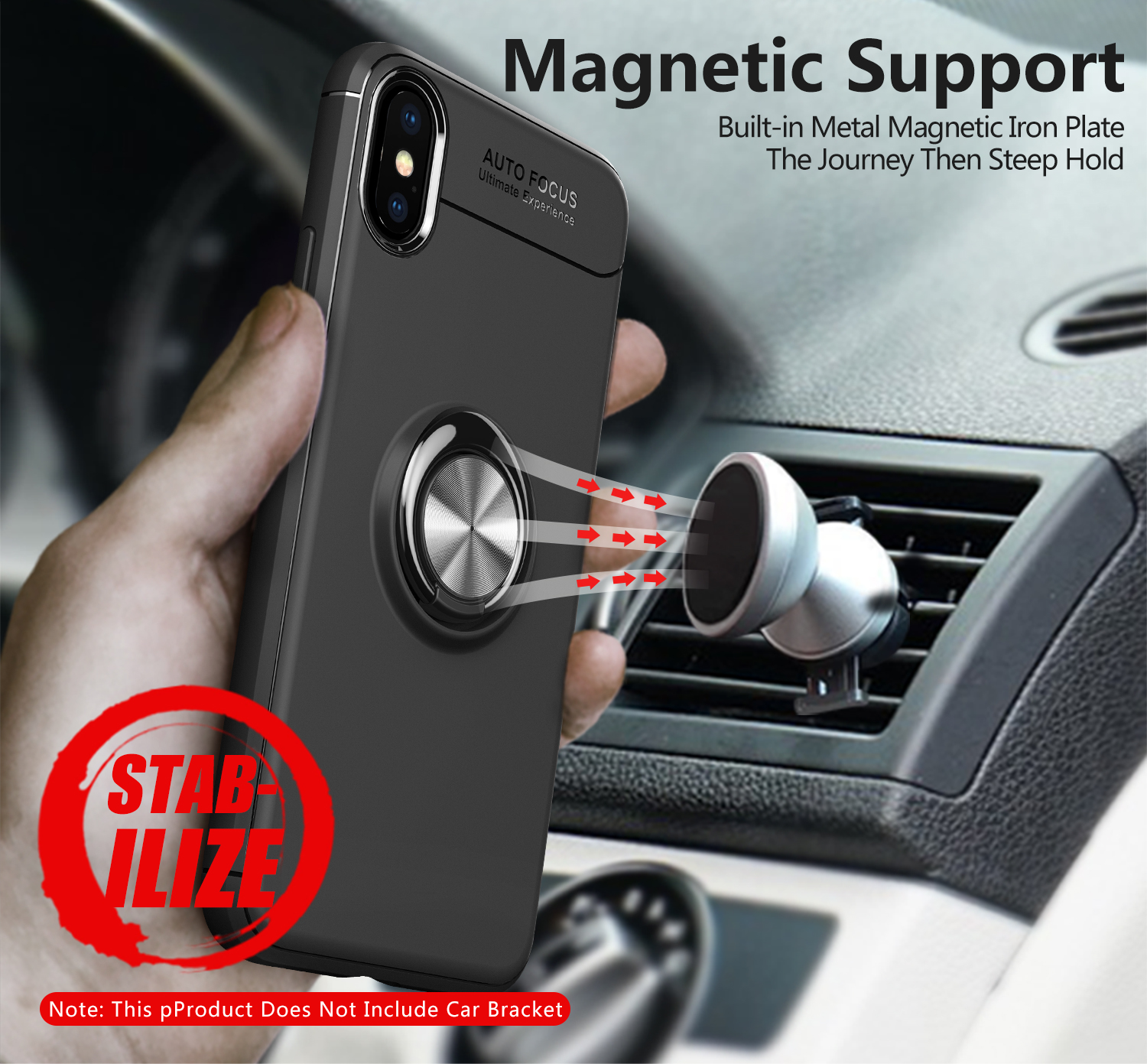 C-KU-Protective-Case-For-iPhone-XS-360ordm-Rotating-Ring-Grip-Kicktand-Back-Cover-1378405-8