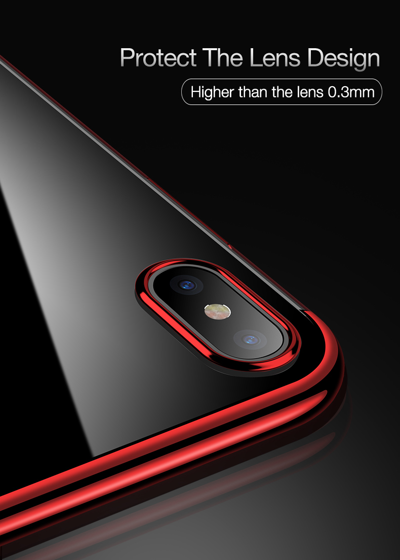 CAFELE-Plating-Shockproof-Transparent-Soft-TPU-Protective-Case-for-iPhone-XS-Max-65-inch-1635580-7
