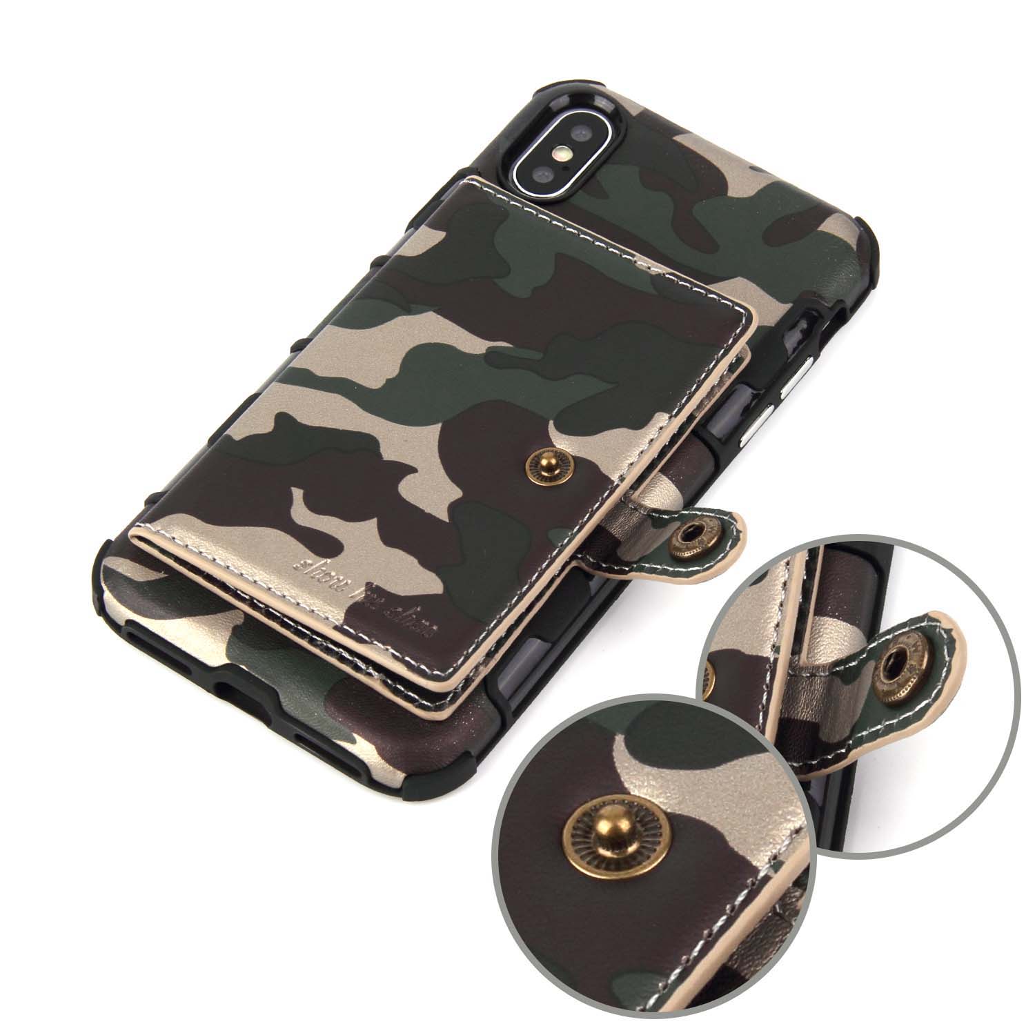 Camouflage-Wallet-Card-Slots-Protective-Case-For-iPhone-X-PU-LeatherTPU-Cover-1308429-5