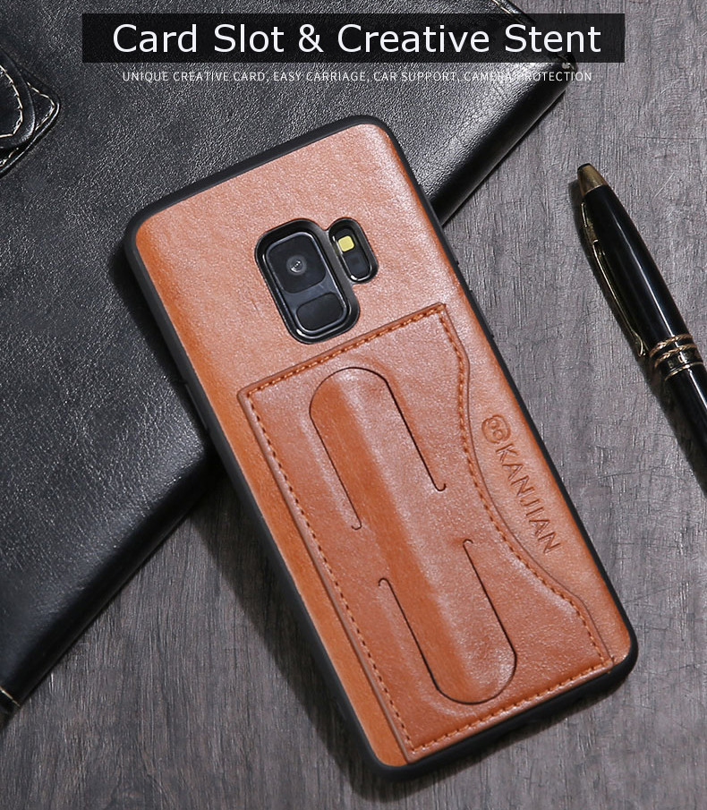 Card-Slot-PU-Leather-Kickstand-Magnetic-Case-for-Samsung-Galaxy-S9-Plus-1269380-7