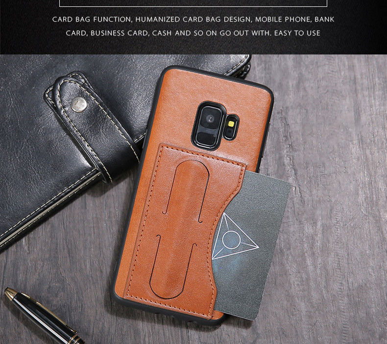 Card-Slot-PU-Leather-Kickstand-Magnetic-Case-for-Samsung-Galaxy-S9-Plus-1269380-9