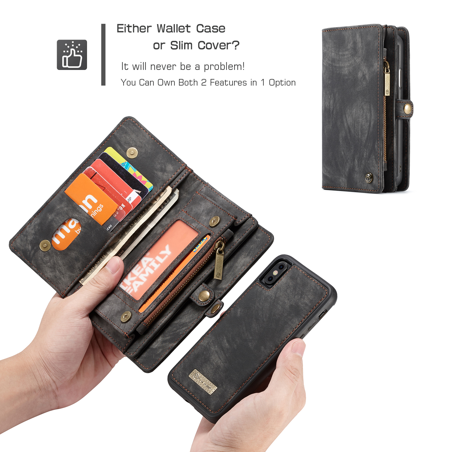 Caseme-Magnetic-Detachable-Zipper-Wallet-Cash-Pocket-Card-Slots-Protective-Case-For-iPhone-XS-Max-1385347-2