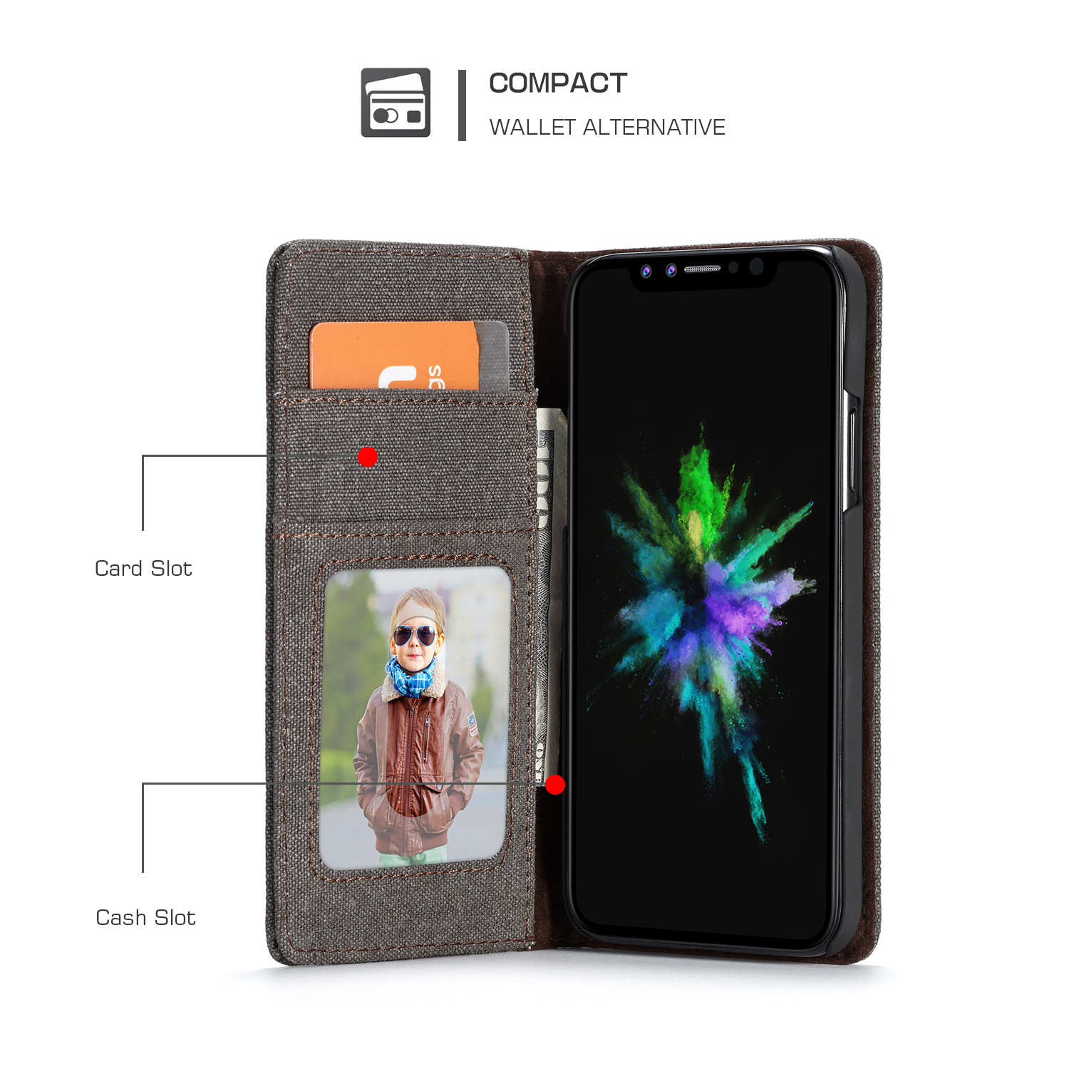Caseme-Magnetic-Flip-Kickstand-Wallet-Card-Slot-Protective-Case-For-iPhone-XSX-1208046-3