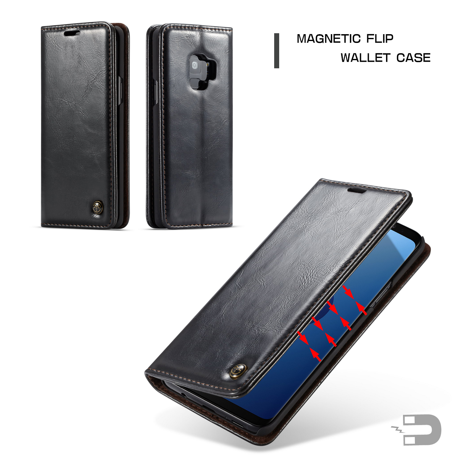 Caseme-Wallet-Kickstand-Protective-Case-For-Samsung-Galaxy-S9-Magnetic-Flip-Card-Slots-1291821-2