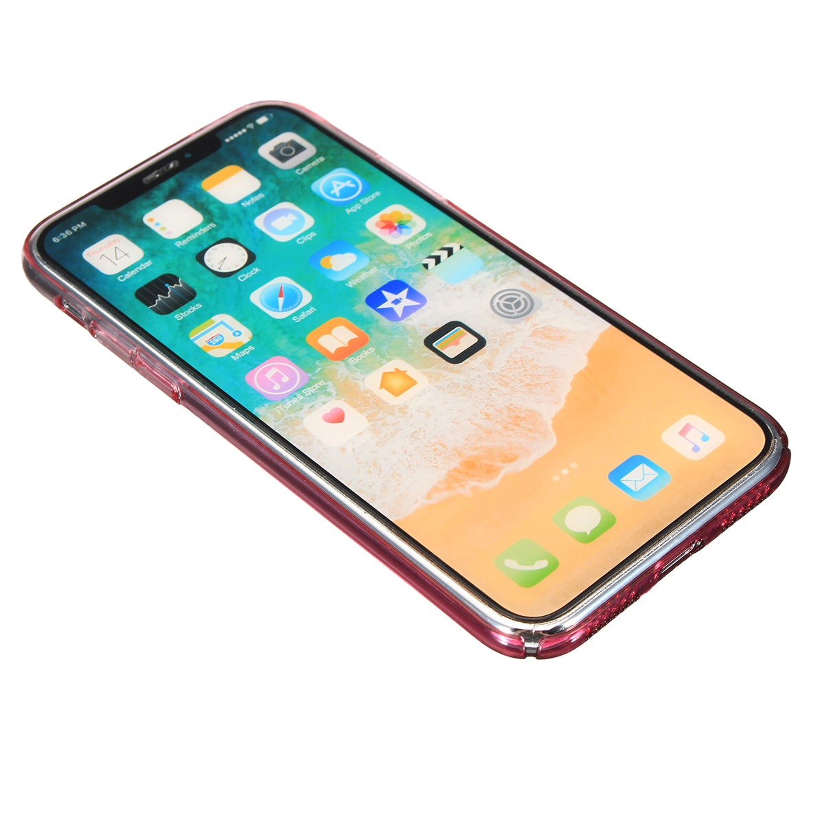 Color-Gradient-Shockproof-Transparent-Hard-PC-Case-Cover-for-iPhone-X-1213102-3