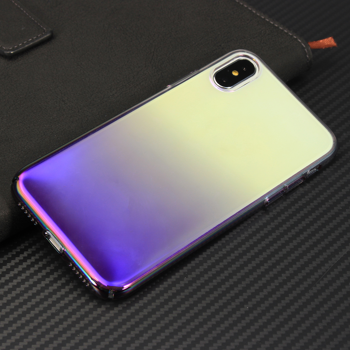 Color-Gradient-Shockproof-Transparent-Hard-PC-Case-Cover-for-iPhone-X-1213102-5