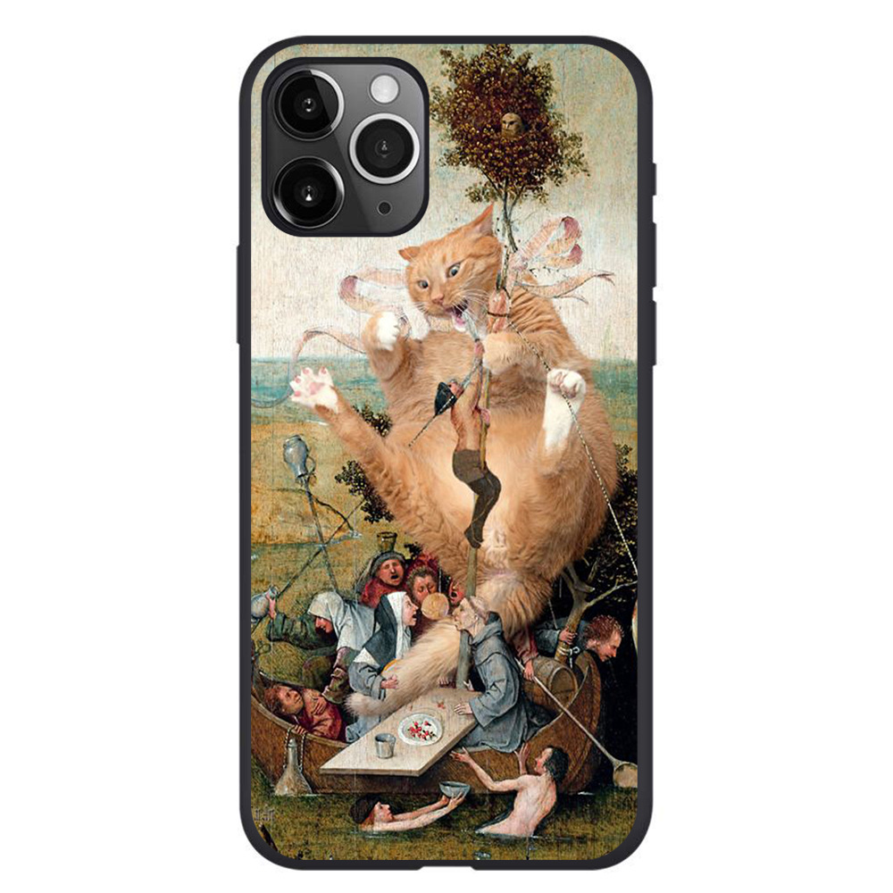 Creative-Retro-Oil-Painting-Gigantic-Cat-Pattern-Protective-Case-Back-Cover-for-iPhone-11--11-Pro--1-1727641-6