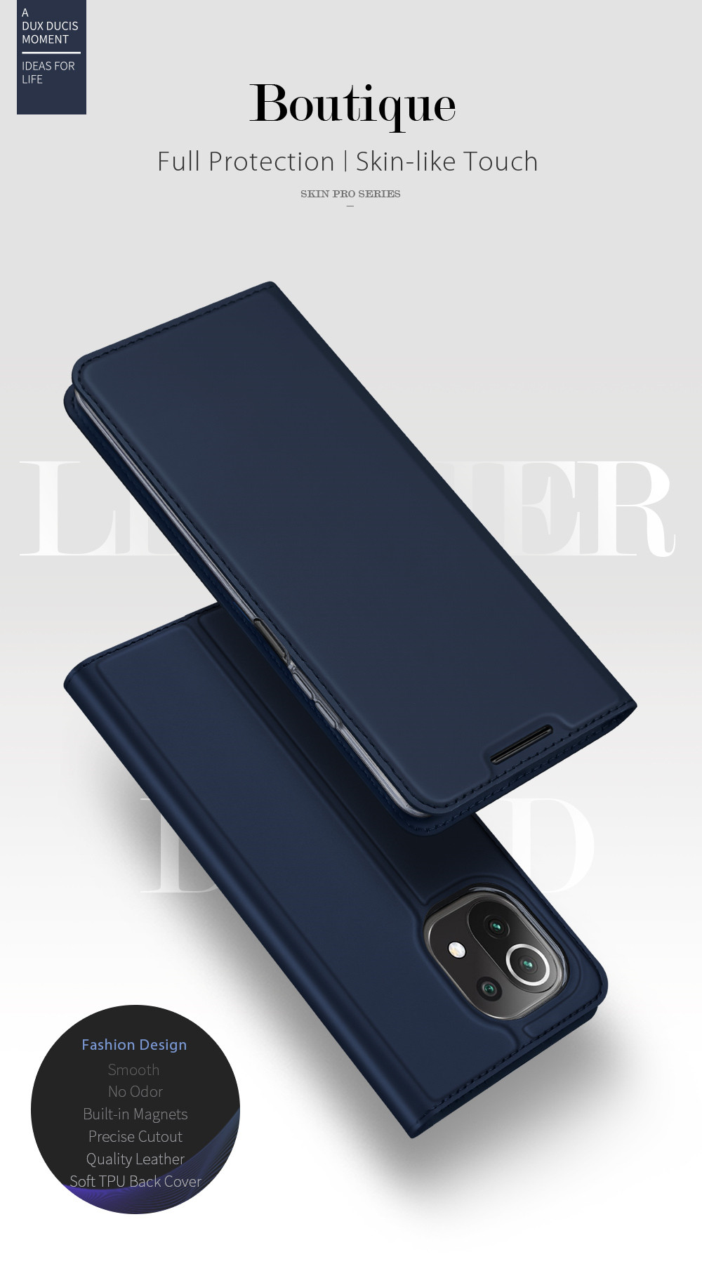 DUX-DUCIS-for-Xiaomi-Mi-11-Lite-Case-Flip-Magnetic-with-Card-Slot-Stand-Shockproof-PU-Leather-Protec-1873005-1