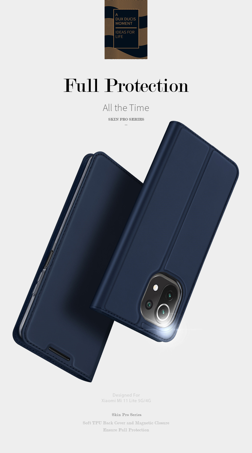 DUX-DUCIS-for-Xiaomi-Mi-11-Lite-Case-Flip-Magnetic-with-Card-Slot-Stand-Shockproof-PU-Leather-Protec-1873005-6