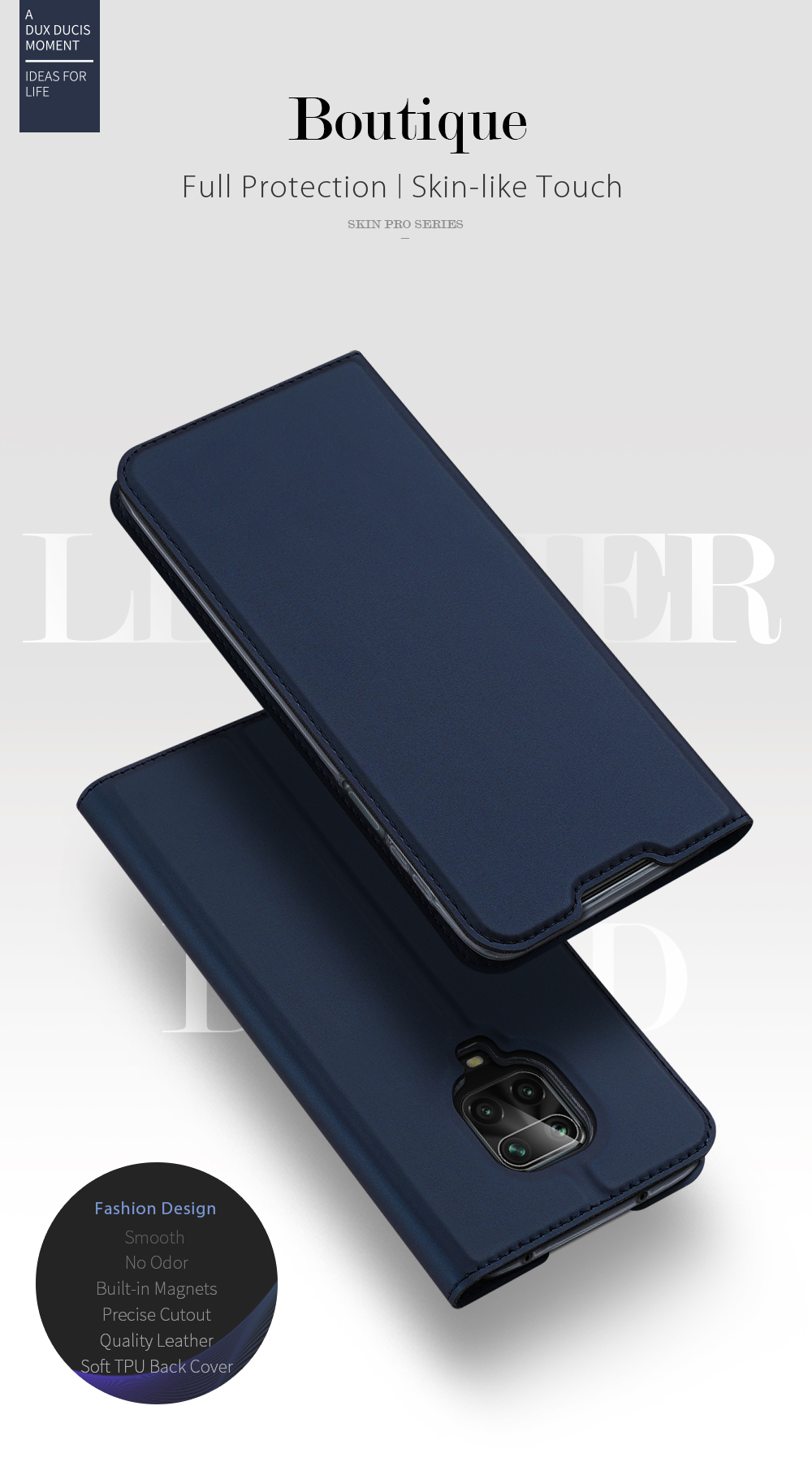 DUX-DUCIS-for-Xiaomi-Redmi-Note-9-Pro-Case-Flip-Magnetic-with-Card-Slot-Stand-Shockproof-PU-Leather--1695176-1