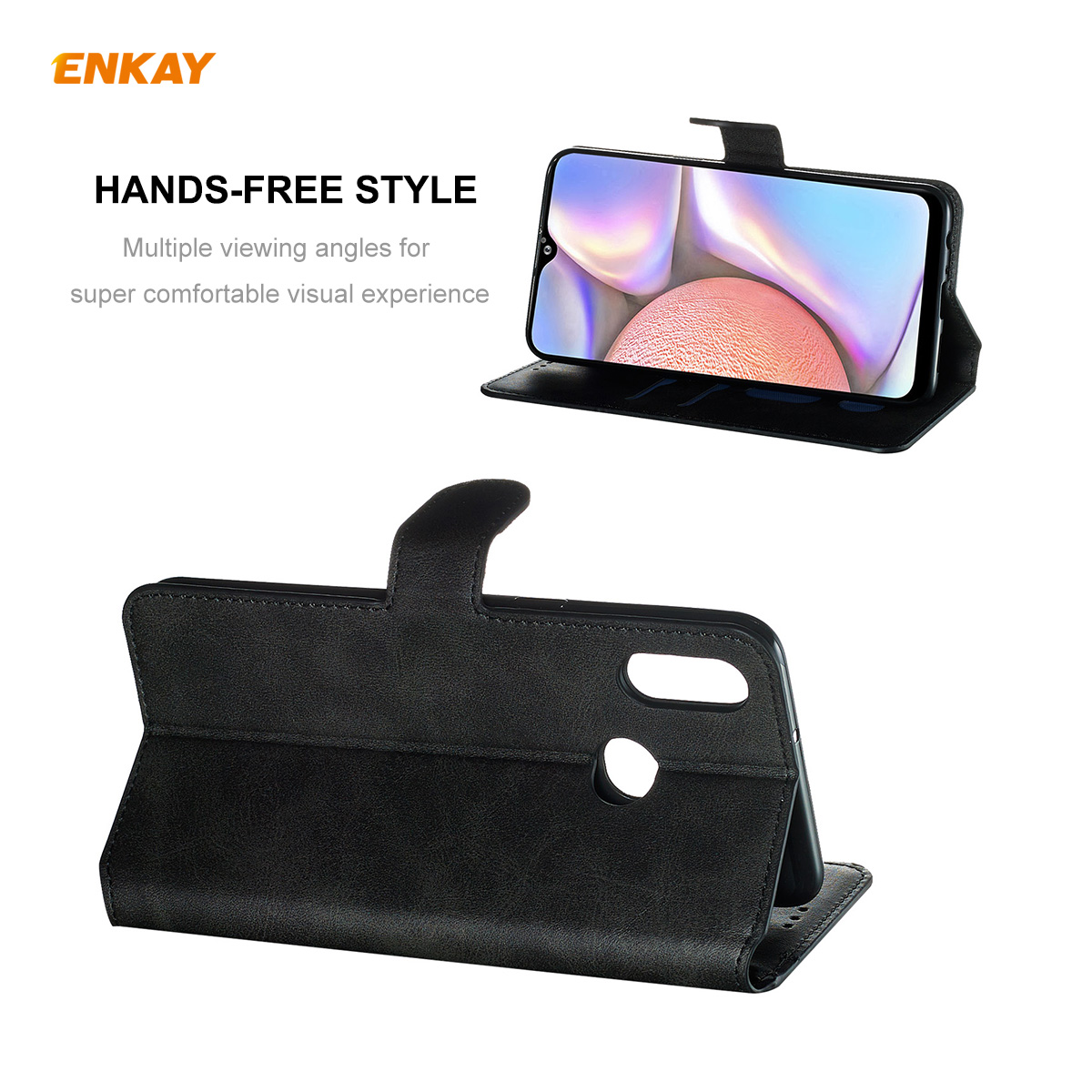 ENKAY-ENK-PUC026-for-Samsung-Galaxy-A10S--M01S-Case-Magnetic-Flip-with-Multi-Card-Slot-Stand-PU-Leat-1789369-3