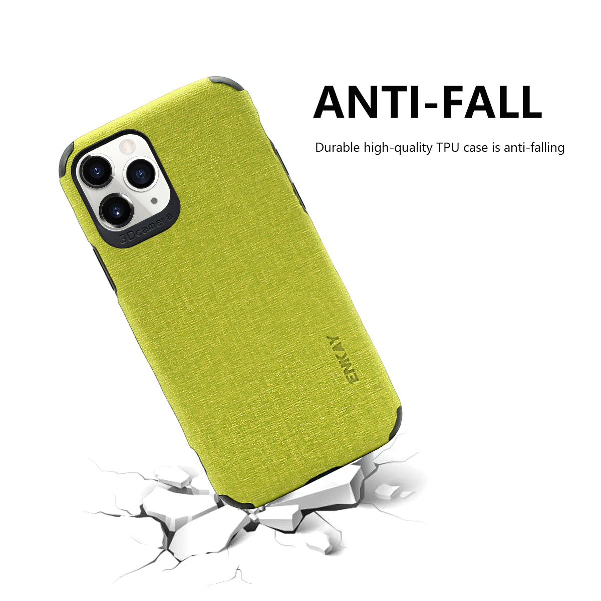 Enkay-2-in-1-Canvas-Pattern-with-Bumpers-Shockproof-PU-Leather-Protective-Case--9H-Anti-Explosion-Hi-1725146-5