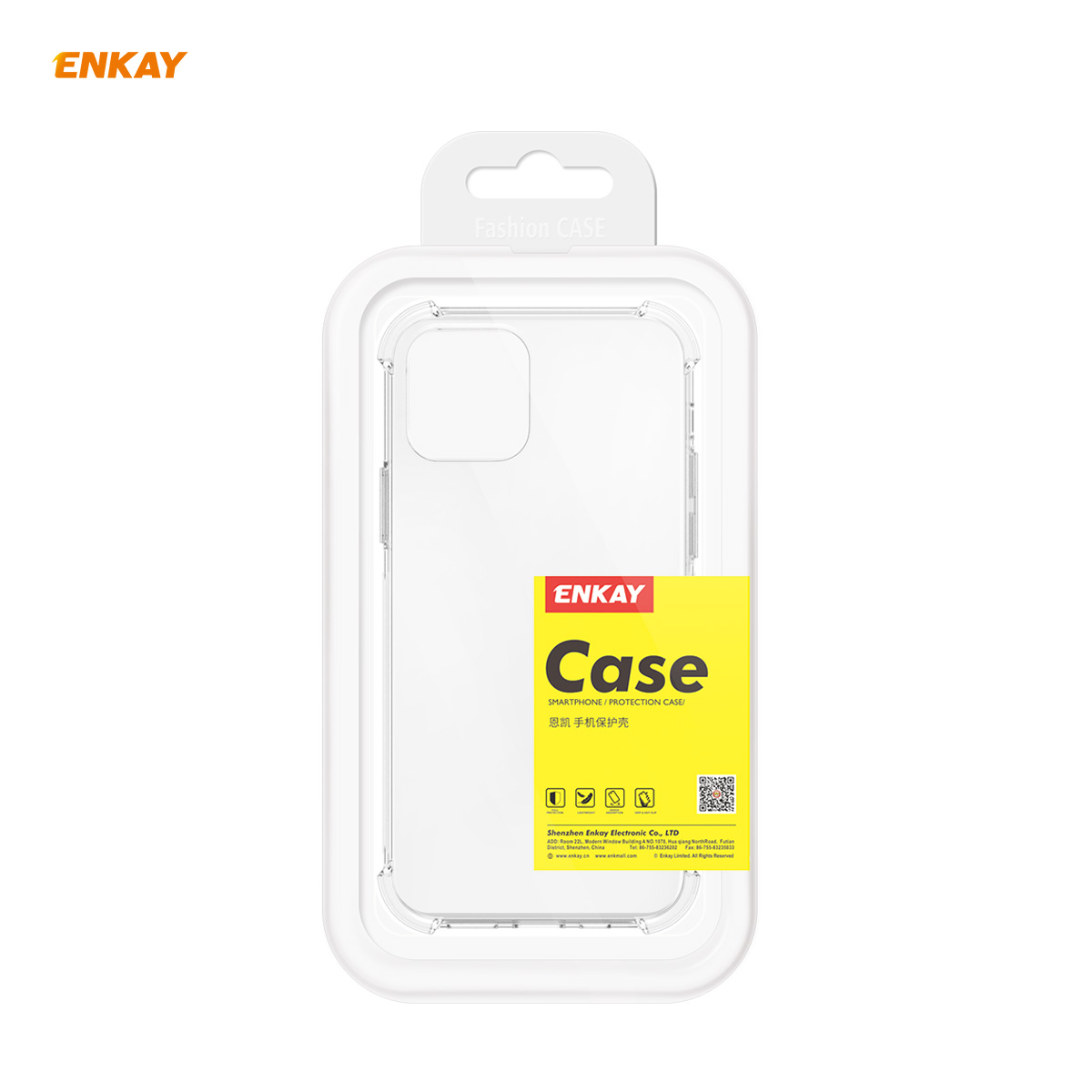 Enkay-2-in-1-for-iPhone-12-Mini-Accessories-with-Airbags-Non-Yellow-Transparent-TPU-Protective-Case--1770213-11
