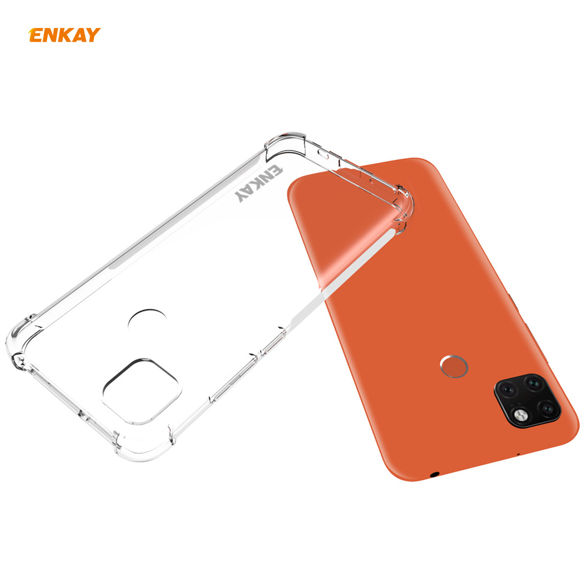 Enkay-for-Xiaomi-Redmi-9C-Case-with-Airbags-Anti-Fingerprint-Non-Yellow-Transparent-TPU-Protective-C-1773905-1