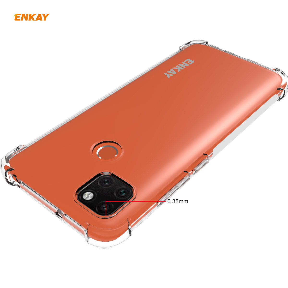 Enkay-for-Xiaomi-Redmi-9C-Case-with-Airbags-Anti-Fingerprint-Non-Yellow-Transparent-TPU-Protective-C-1773905-3