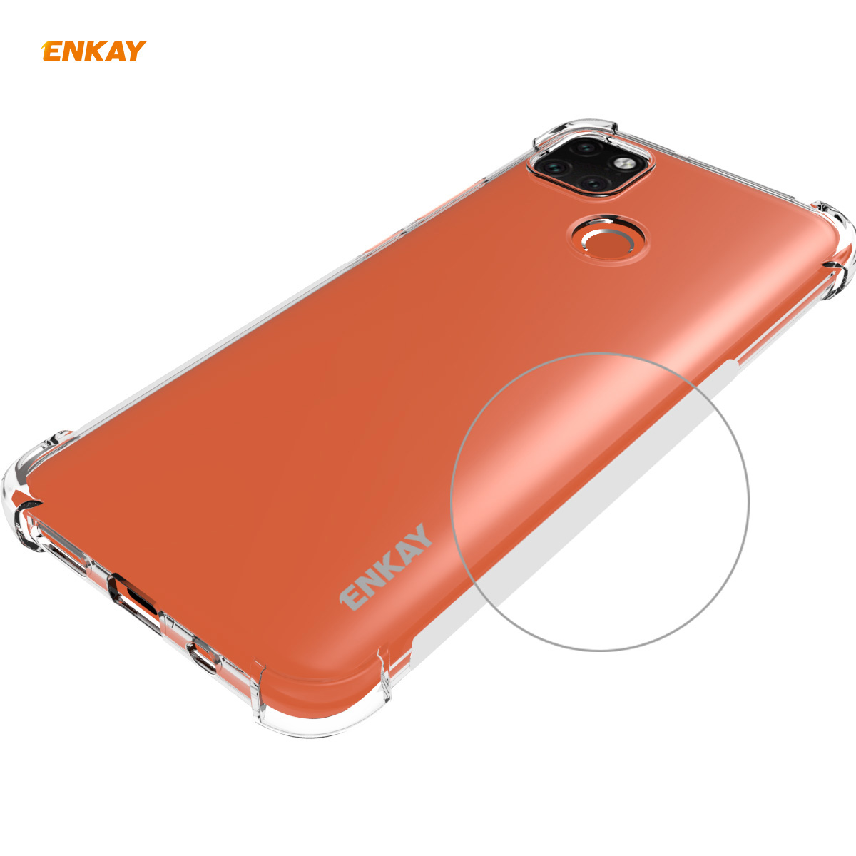Enkay-for-Xiaomi-Redmi-9C-Case-with-Airbags-Anti-Fingerprint-Non-Yellow-Transparent-TPU-Protective-C-1773905-4