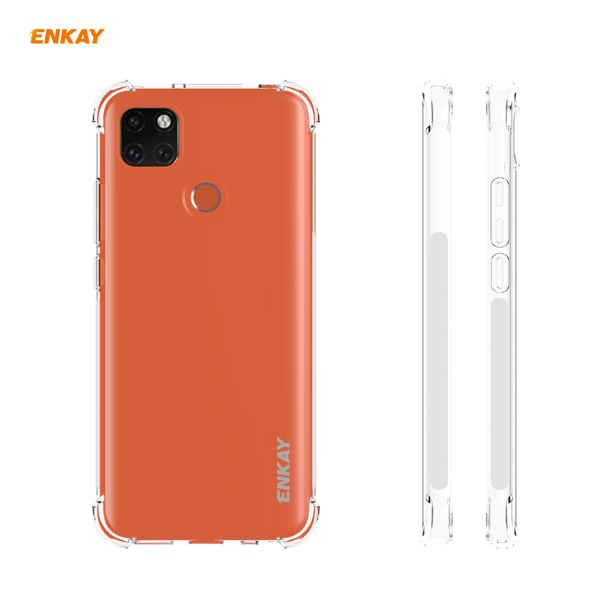 Enkay-for-Xiaomi-Redmi-9C-Case-with-Airbags-Anti-Fingerprint-Non-Yellow-Transparent-TPU-Protective-C-1773905-6