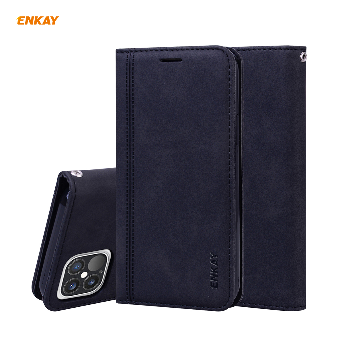 Enkay-for-iPhone-12-Pro-Max-Case-Business-Magnetic-Flip-with-Card-Slot-Stand-PU-Leather--TPU-Full-Co-1755830-1