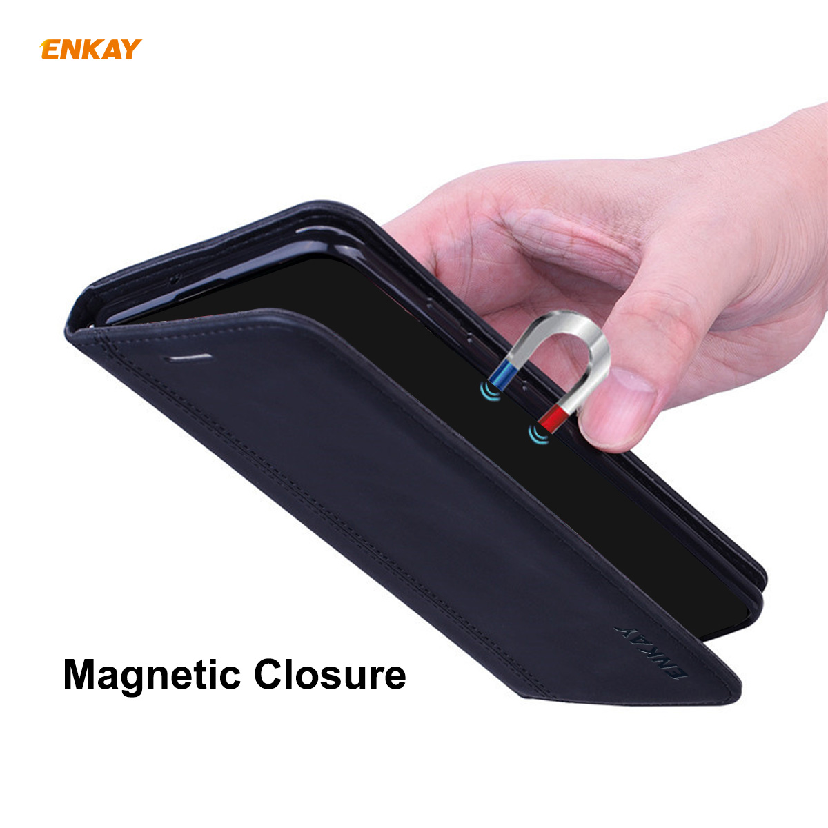 Enkay-for-iPhone-12-Pro-Max-Case-Business-Magnetic-Flip-with-Card-Slot-Stand-PU-Leather--TPU-Full-Co-1755830-2