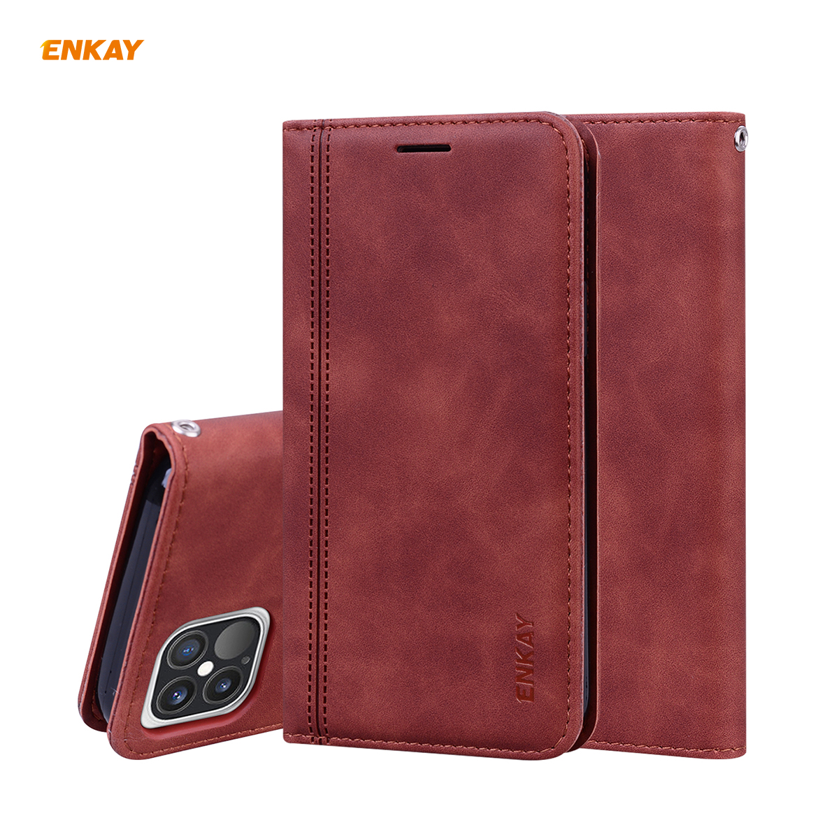 Enkay-for-iPhone-12-Pro-Max-Case-Business-Magnetic-Flip-with-Card-Slot-Stand-PU-Leather--TPU-Full-Co-1755830-13