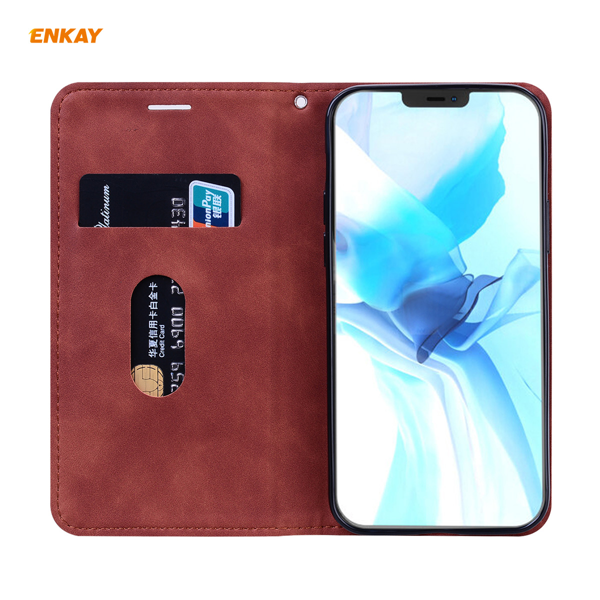 Enkay-for-iPhone-12-Pro-Max-Case-Business-Magnetic-Flip-with-Card-Slot-Stand-PU-Leather--TPU-Full-Co-1755830-14