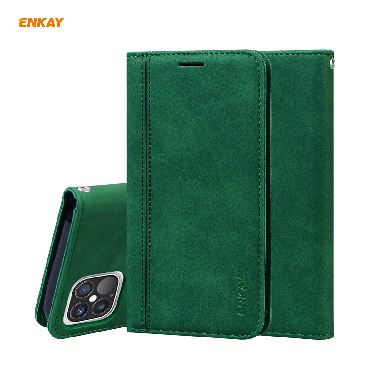 Enkay-for-iPhone-12-Pro-Max-Case-Business-Magnetic-Flip-with-Card-Slot-Stand-PU-Leather--TPU-Full-Co-1755830-7