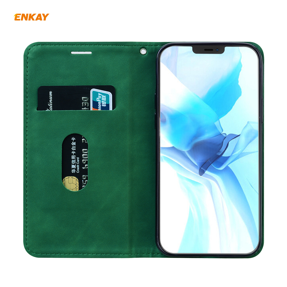 Enkay-for-iPhone-12-Pro-Max-Case-Business-Magnetic-Flip-with-Card-Slot-Stand-PU-Leather--TPU-Full-Co-1755830-8