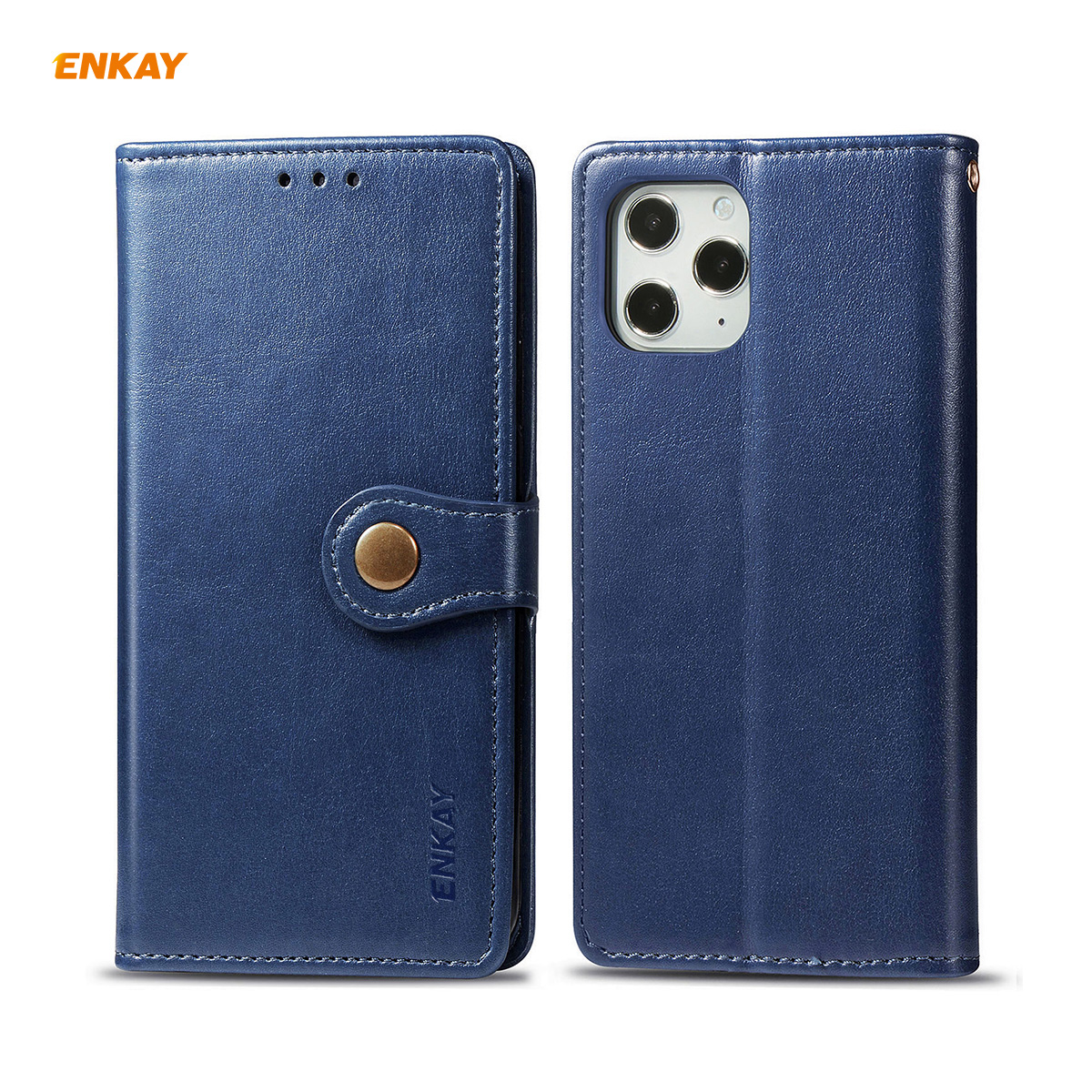 Enkay-for-iPhone-12-Pro-Max-Case-Retro-Litchi-Pattern-Flip-with-Mutiple-Card-Slots-Wallet-Stand-PU-L-1755116-2