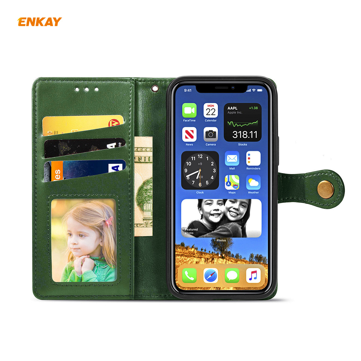 Enkay-for-iPhone-12-Pro-Max-Case-Retro-Litchi-Pattern-Flip-with-Mutiple-Card-Slots-Wallet-Stand-PU-L-1755116-12