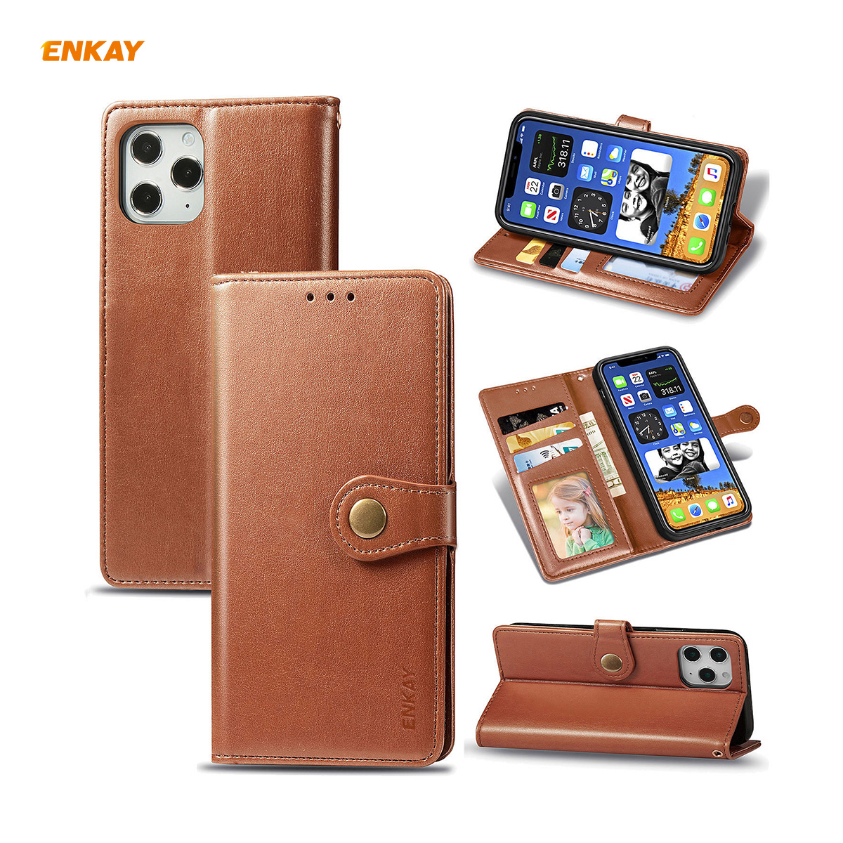 Enkay-for-iPhone-12-Pro-Max-Case-Retro-Litchi-Pattern-Flip-with-Mutiple-Card-Slots-Wallet-Stand-PU-L-1755116-13