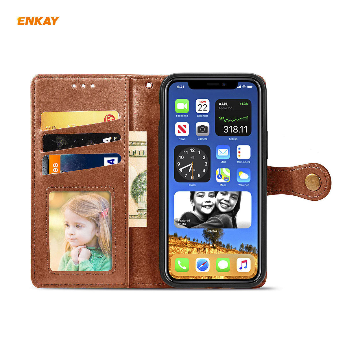 Enkay-for-iPhone-12-Pro-Max-Case-Retro-Litchi-Pattern-Flip-with-Mutiple-Card-Slots-Wallet-Stand-PU-L-1755116-15