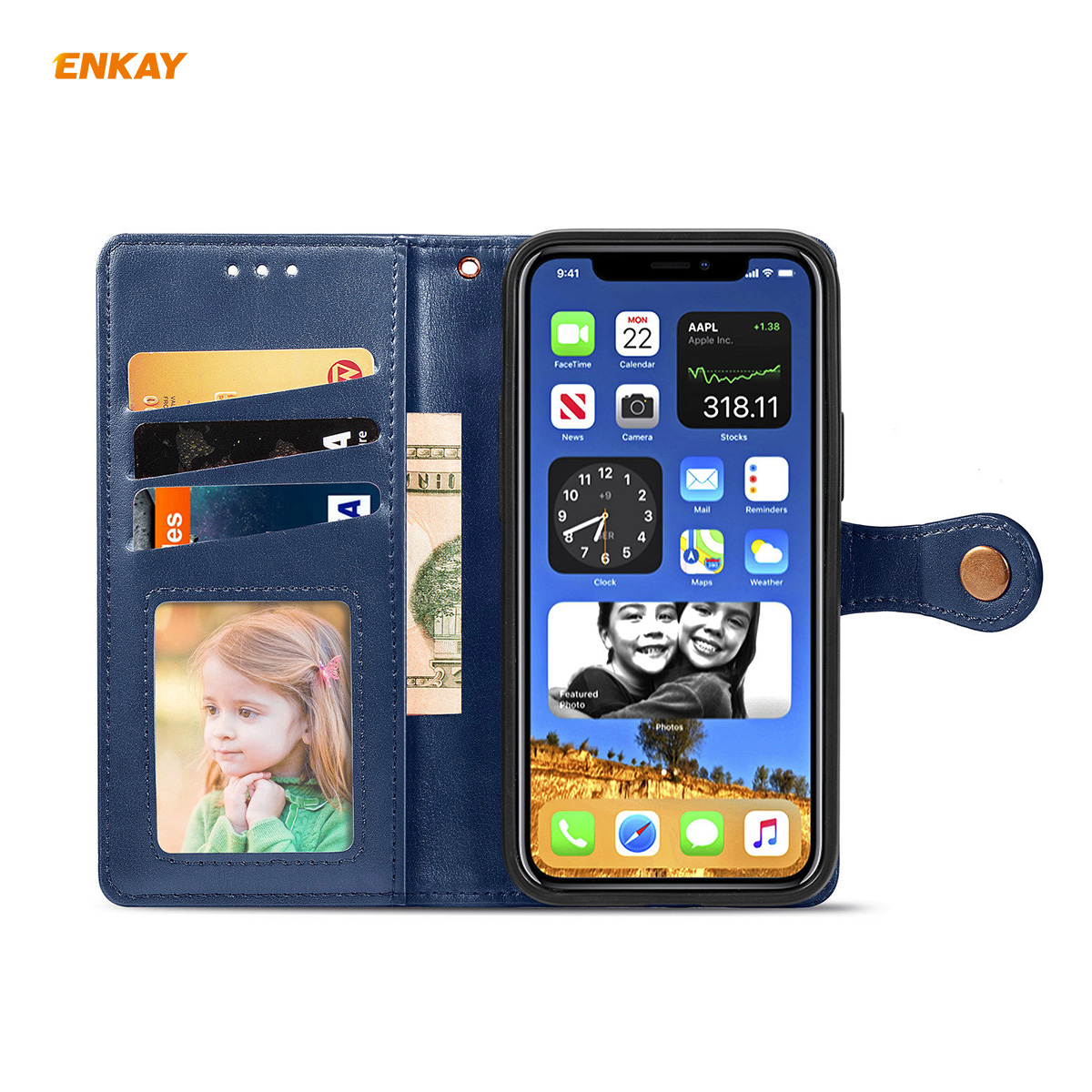 Enkay-for-iPhone-12-Pro-Max-Case-Retro-Litchi-Pattern-Flip-with-Mutiple-Card-Slots-Wallet-Stand-PU-L-1755116-4