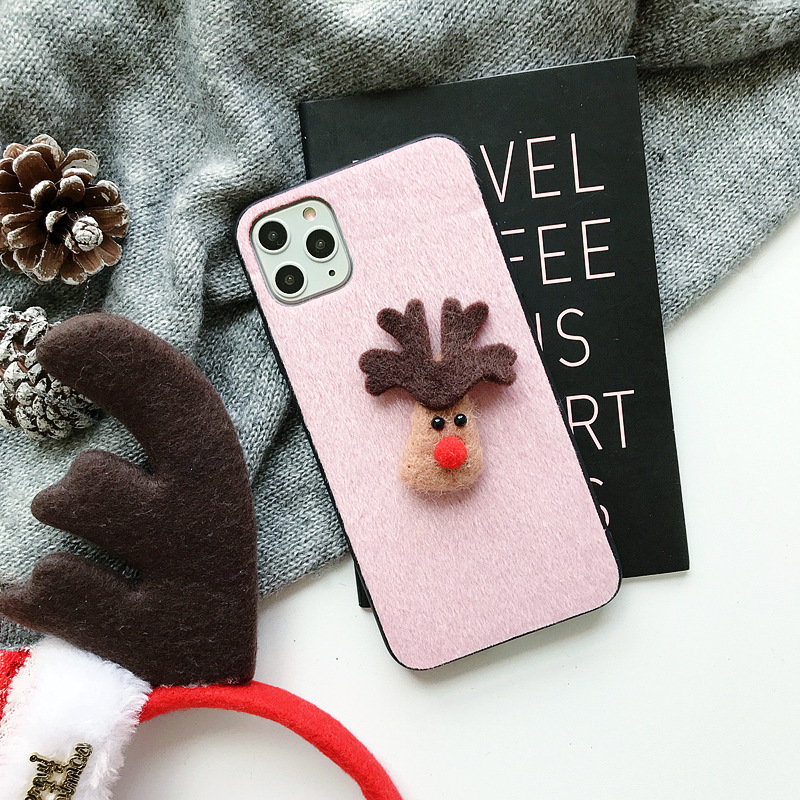 Fashion-3D-Christmas-Pattern-Plush-Protective-Case-Back-Cover-for-iPhone-11--11-Pro--11-Pro-Max--X---1598474-2