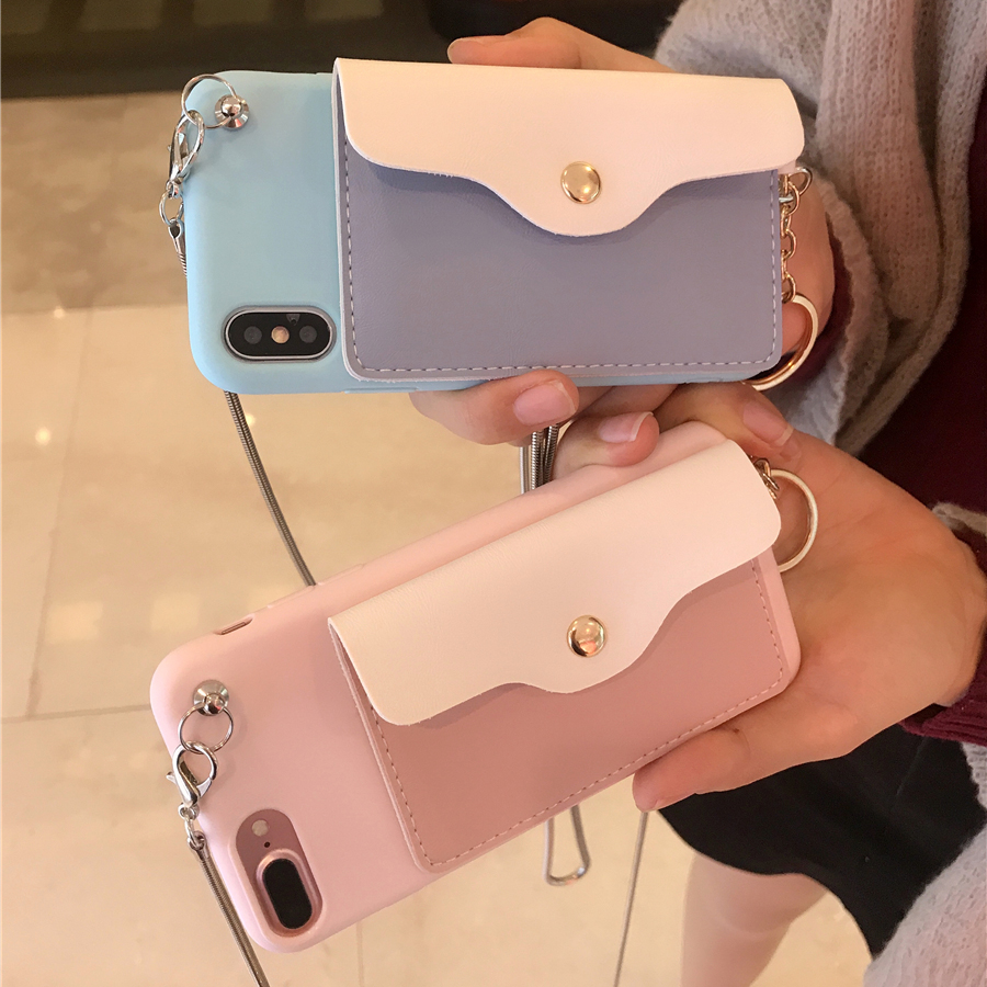 Fashion-Creative-Wallet-Pattern-Silicone-Protective-Case-with-Strap-Card-Slot-for-iPhone-X--XS--XR---1550916-2
