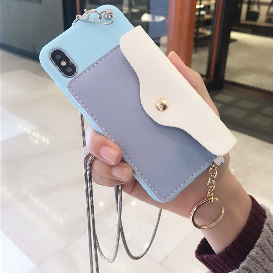 Fashion-Creative-Wallet-Pattern-Silicone-Protective-Case-with-Strap-Card-Slot-for-iPhone-X--XS--XR---1550916-5