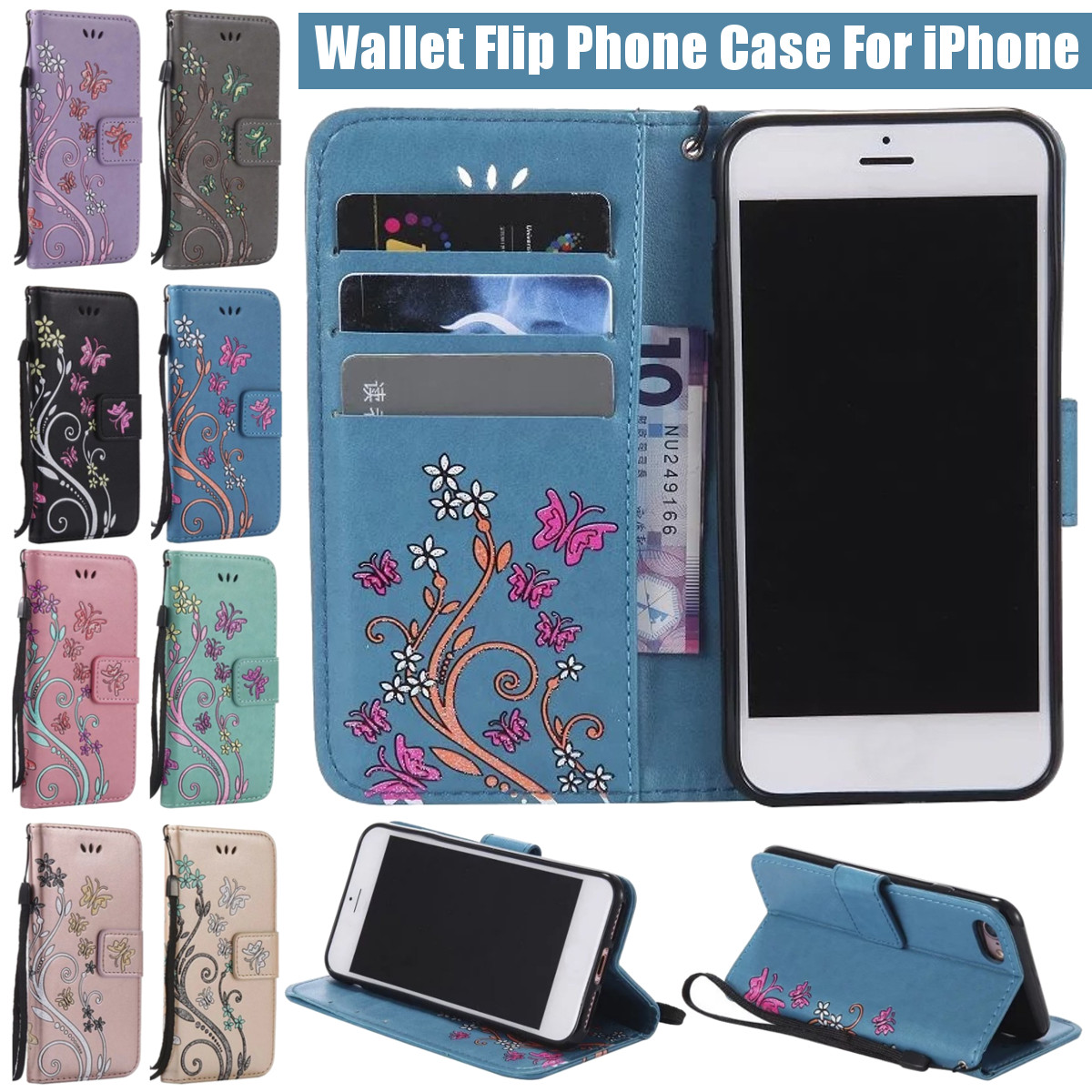 Fashion-Ethnic-Style-Butterfly-Pattern-with-Multi-Card-Slot-Shockproof-PU-Leather-Flip-Protective-Ca-1532289-1